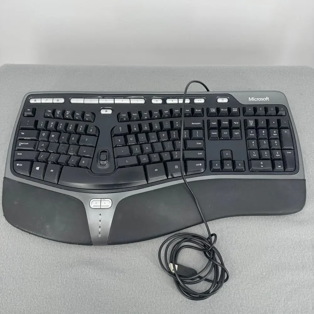 Microsoft Natural Ergonomic Keyboard 4000‎ v1.0 Model KU-0462 USB Tested